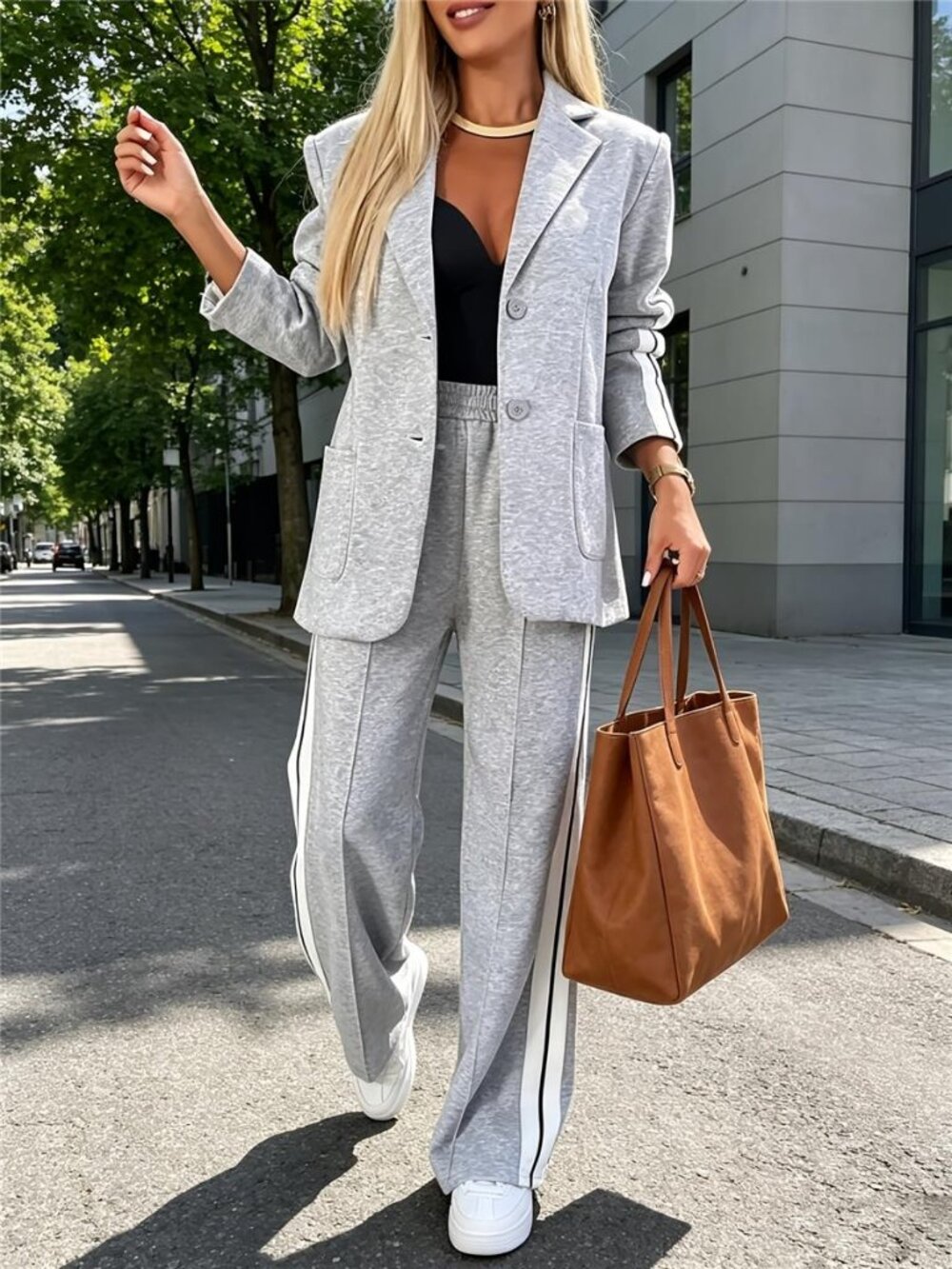 NWT Business Casual Chic Pants Set - Gray - Picture 4 of 7